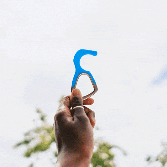 3 Pack of hoo(key)™ - The Only Patented Antimicrobial Silicone No-Touch Keychain Tool - Value Pack Deal!-0